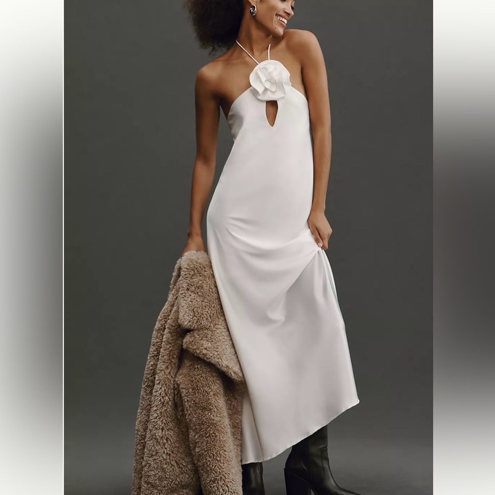 Delfi Collective Floral Halter Cutout Maxi Dress X NWT size small